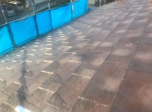 加古川市の葺き替え工事で設置されたルーガ鉄平